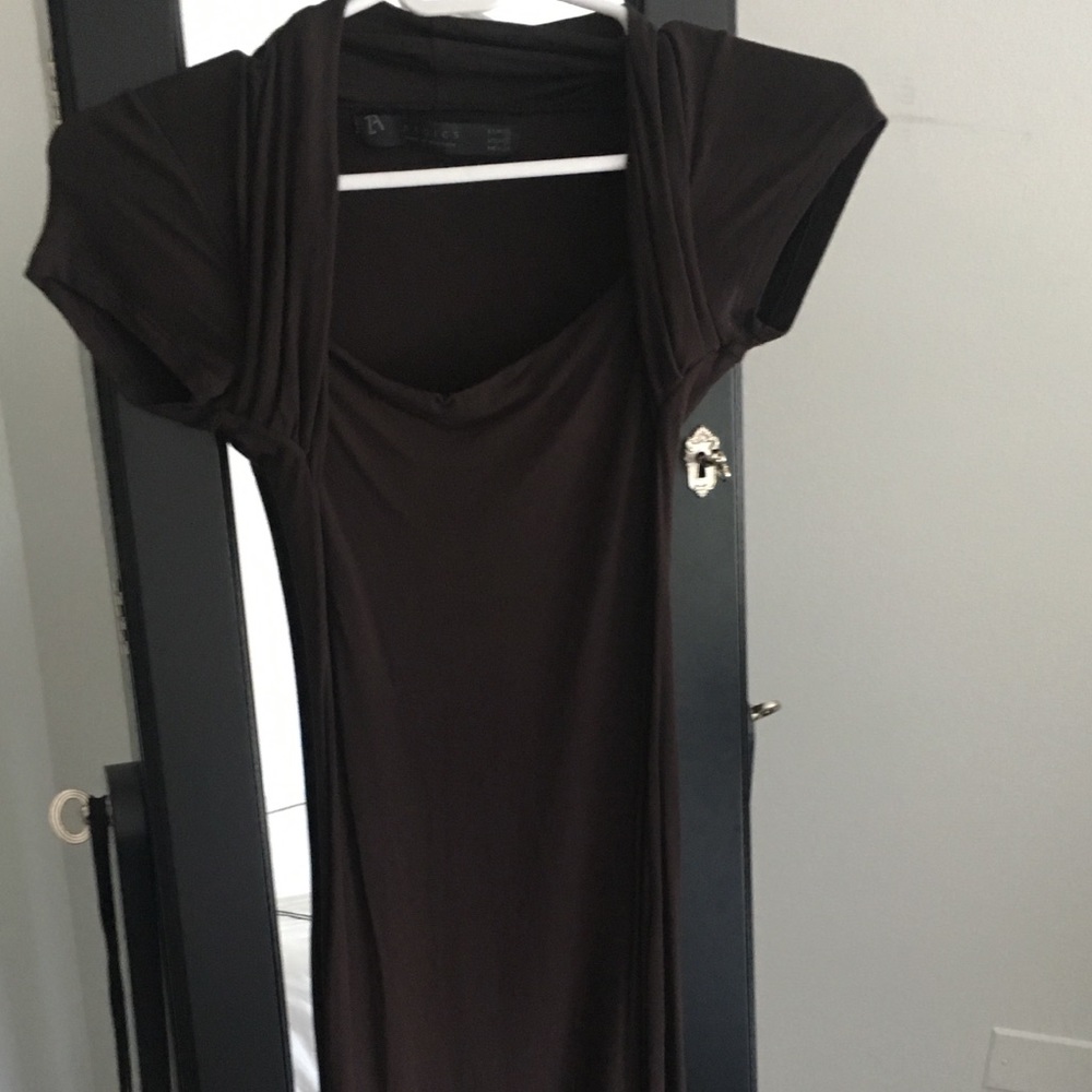 Brown bodycon Zara dress